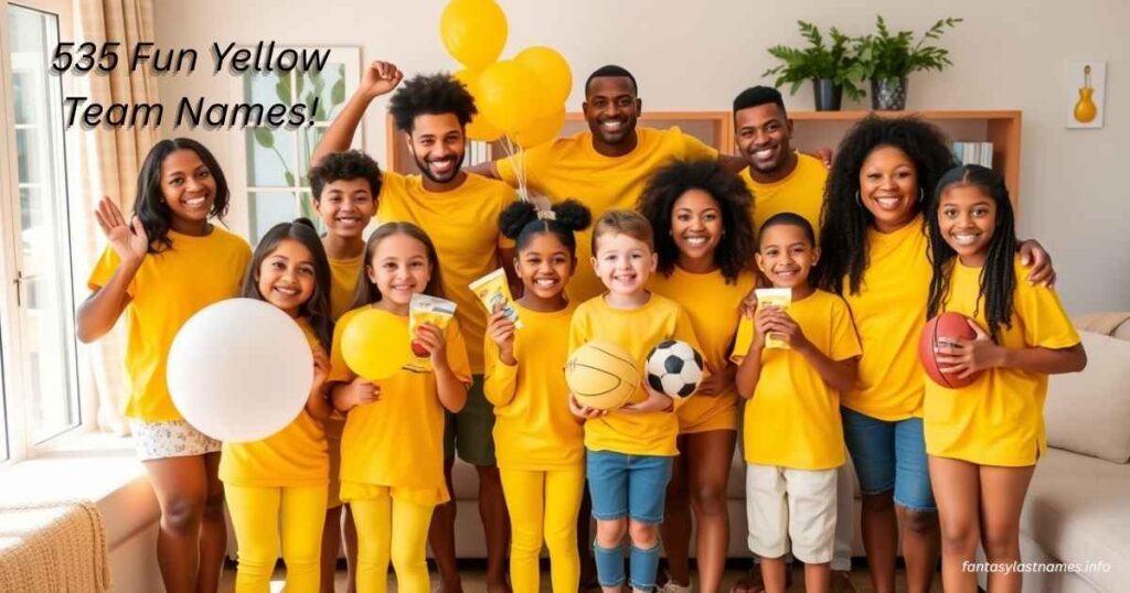 535 Fun Yellow Team Names!