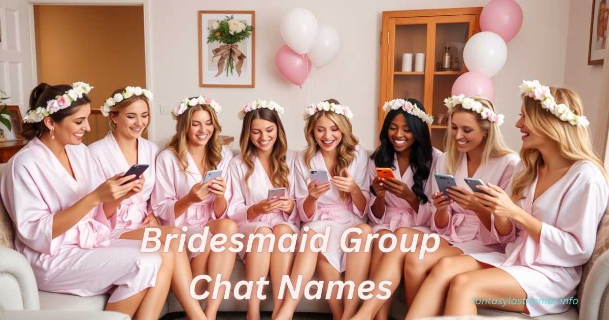 Bridesmaid Group Chat Names