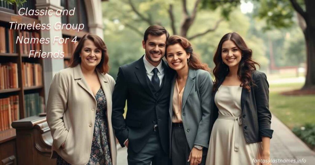 Classic and Timeless Group Names For 4 Friends