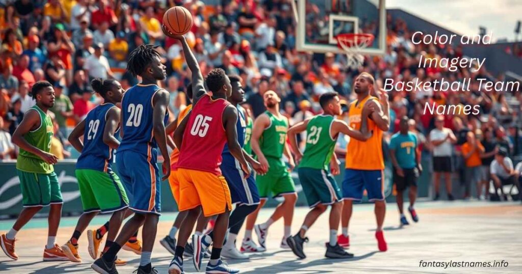 Color and Imagery Basketball Team Names