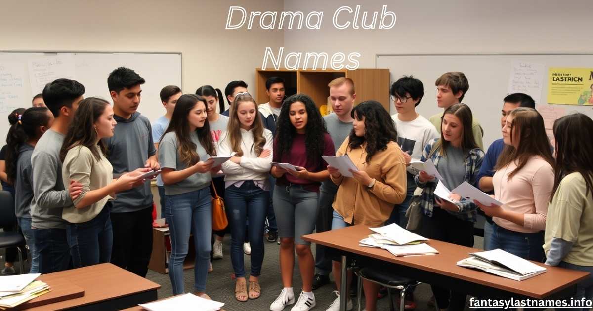 Drama Club Names
