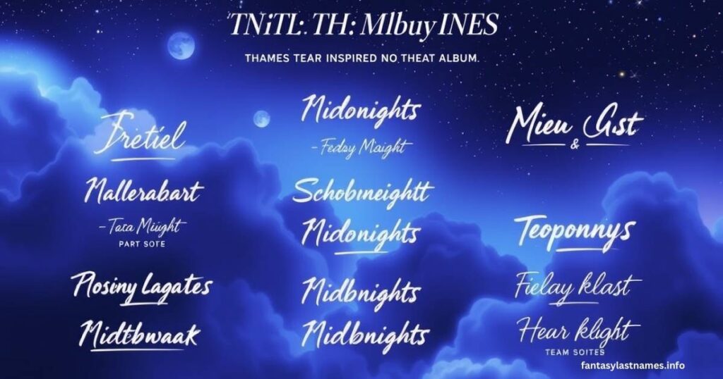 Midnights Album Names