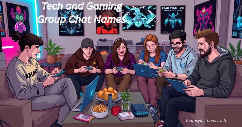 Tech and Gaming Group Chat Names