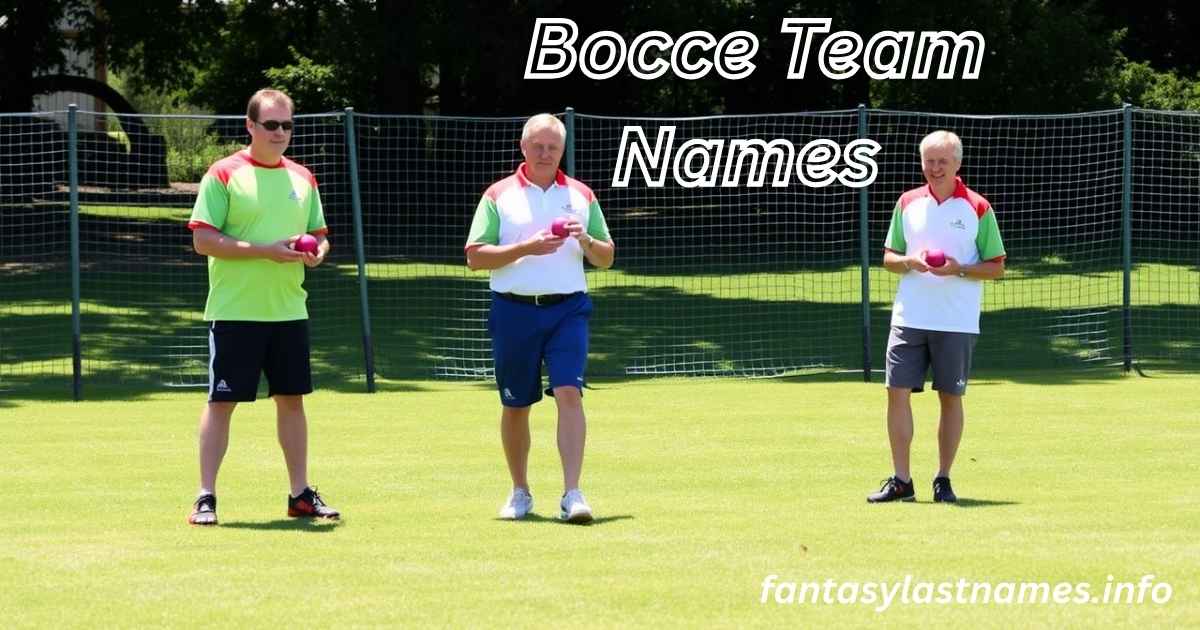 Bocce Team Names