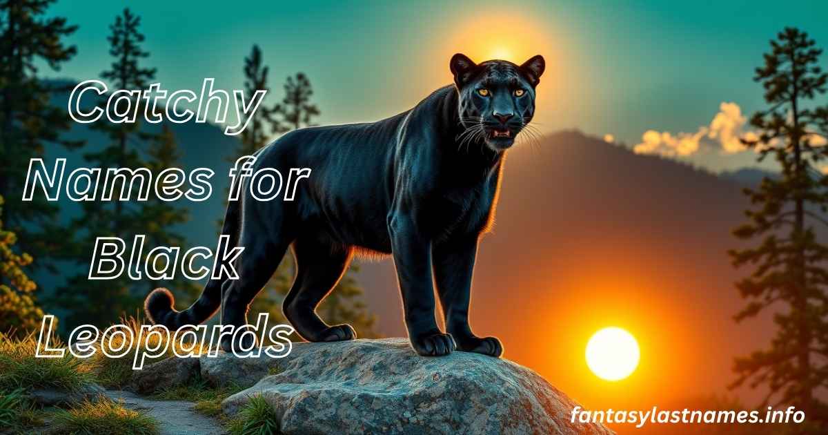Catchy Names for Black Leopards