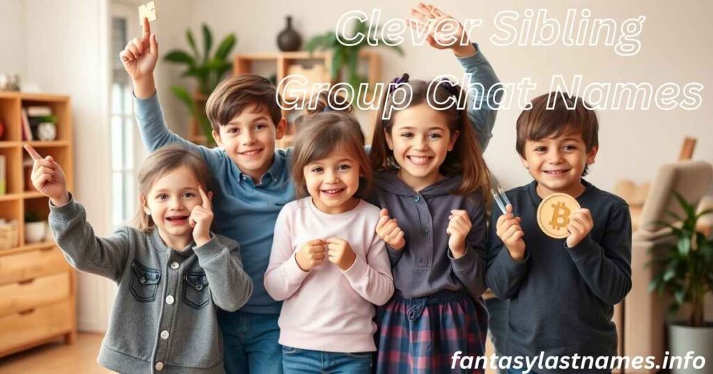 Clever Sibling Group Chat Names