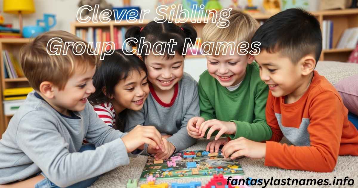 Clever Sibling Group Chat Names