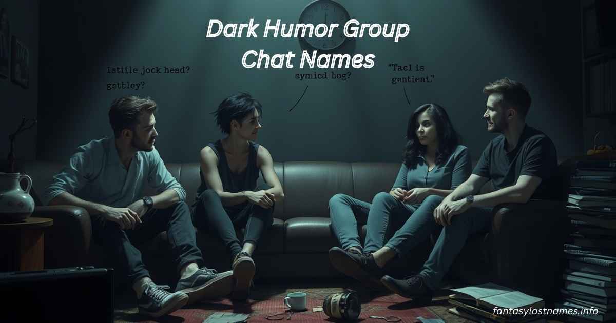 Dark Humor Group Chat Names