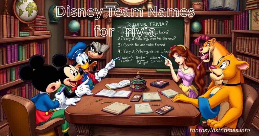 Disney Team Names for Trivia