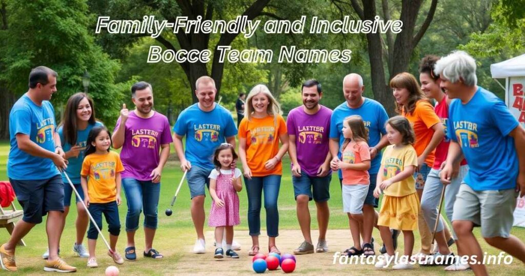 Family-Friendly and Inclusive Bocce Team Names