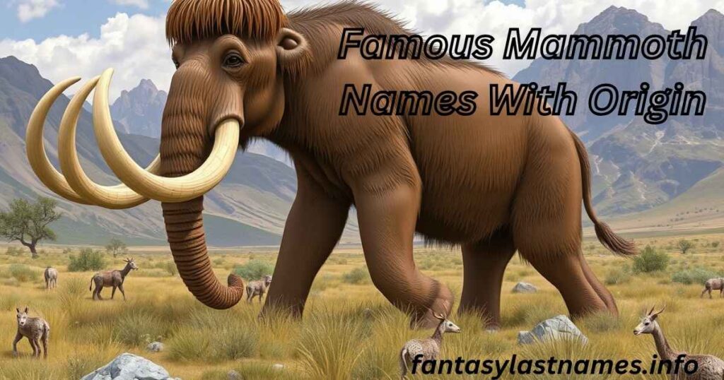 Famous Mammoth Names With Origin