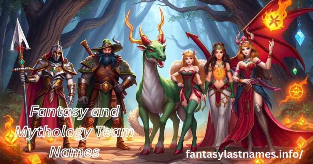 Fantasy and Mythology Team Names