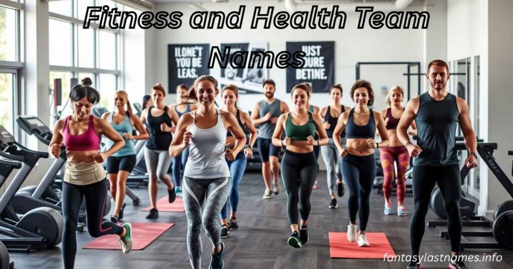 Fitness and Health Team Names