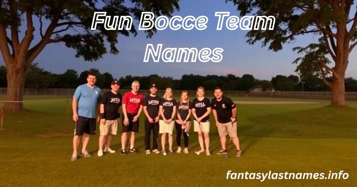 Fun Bocce Team Names