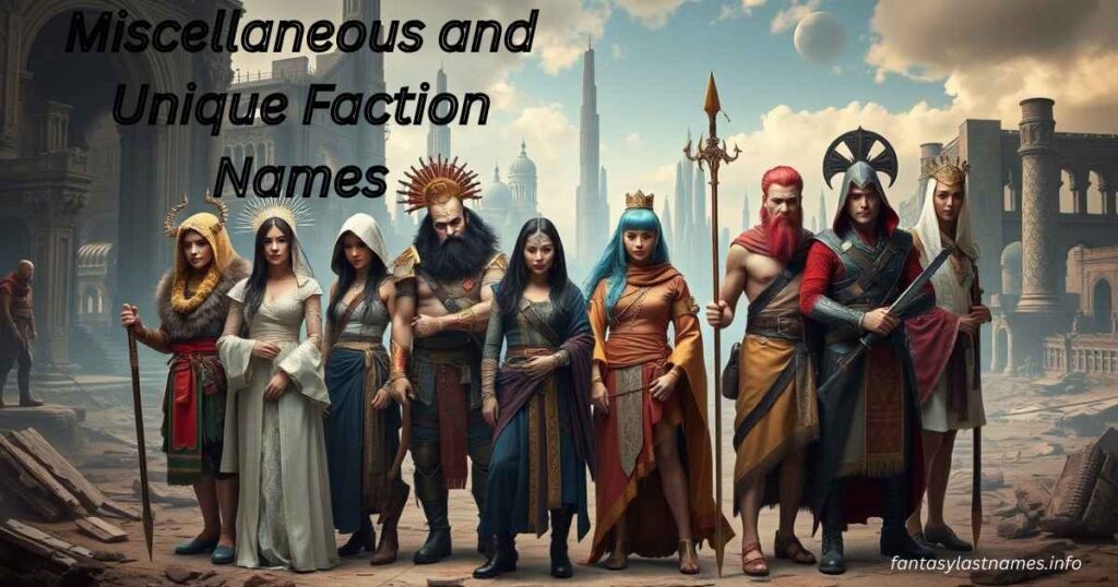 Miscellaneous and Unique Faction Names