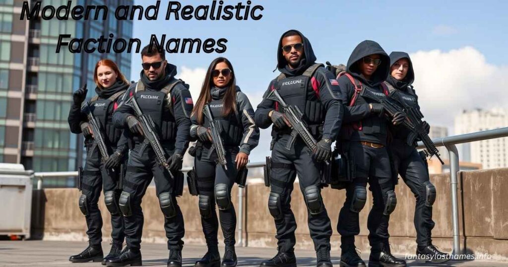 Modern and Realistic Faction Names