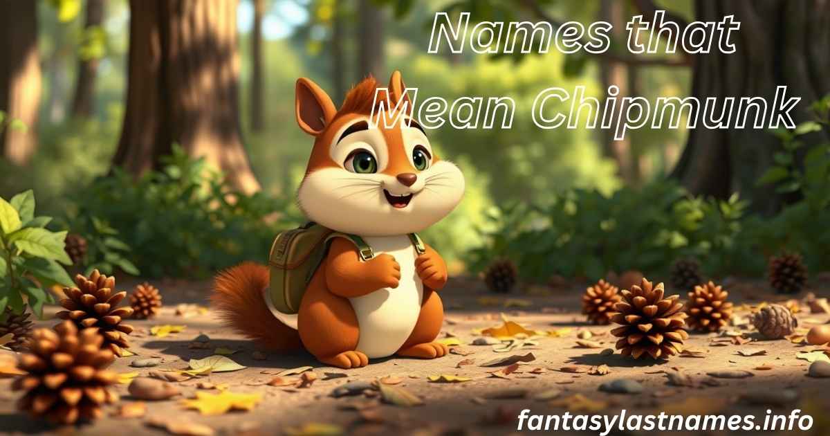 Names that Mean Chipmunk