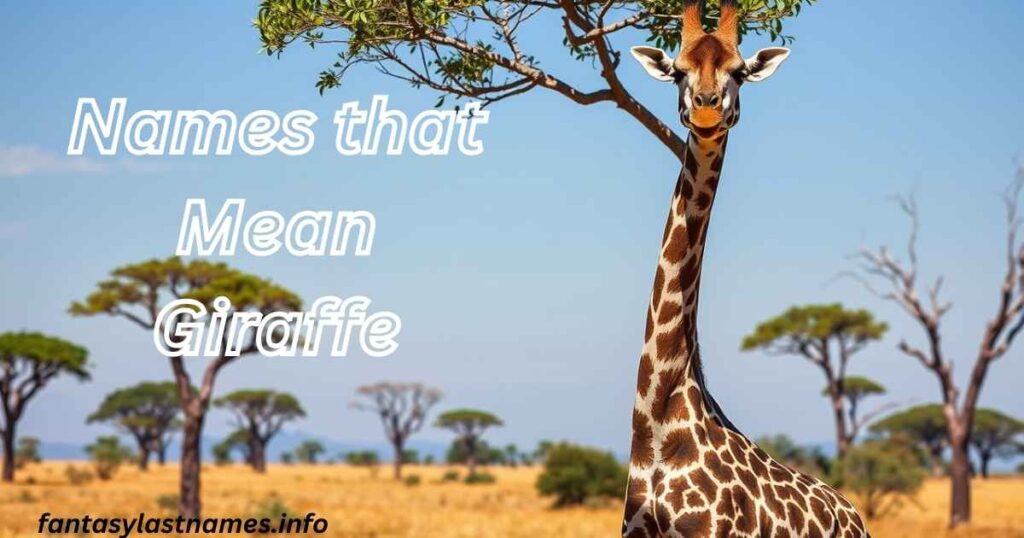 Names that Mean Giraffe