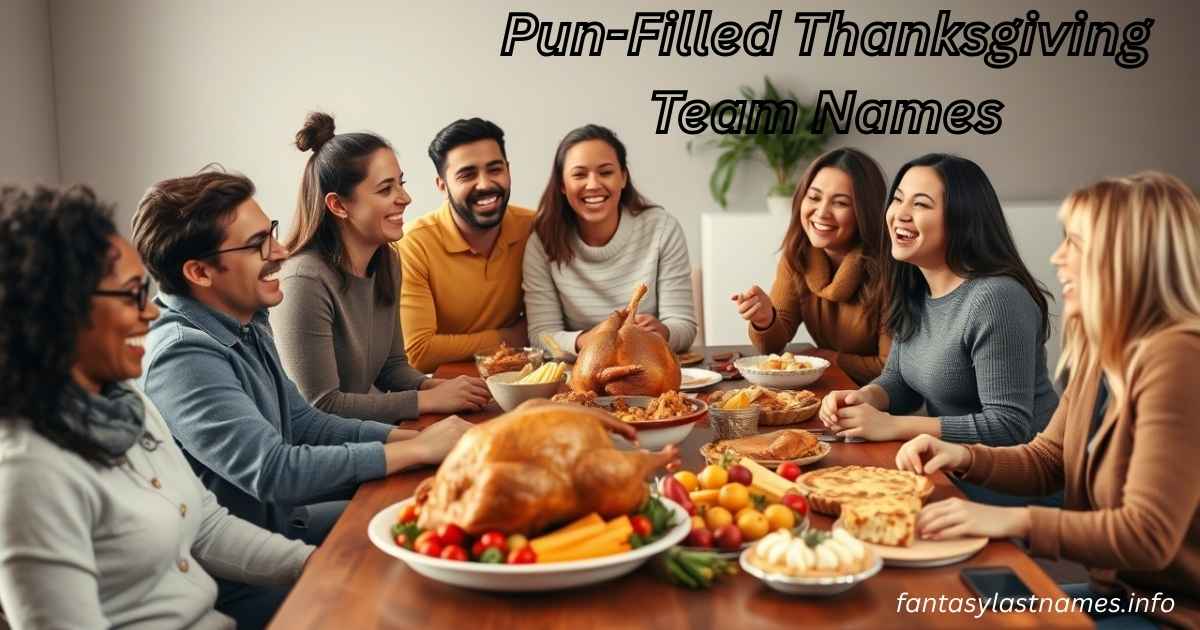 Pun-Filled Thanksgiving Team Names