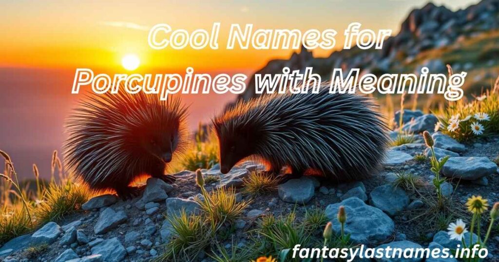 Cool Names for Porcupines with Meaning