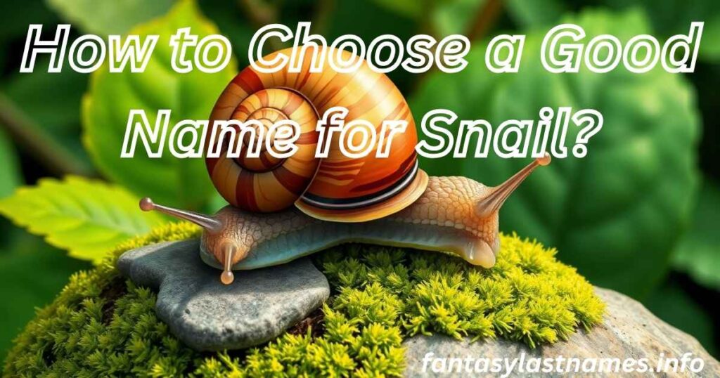 How to Choose a Good Name for Snail?