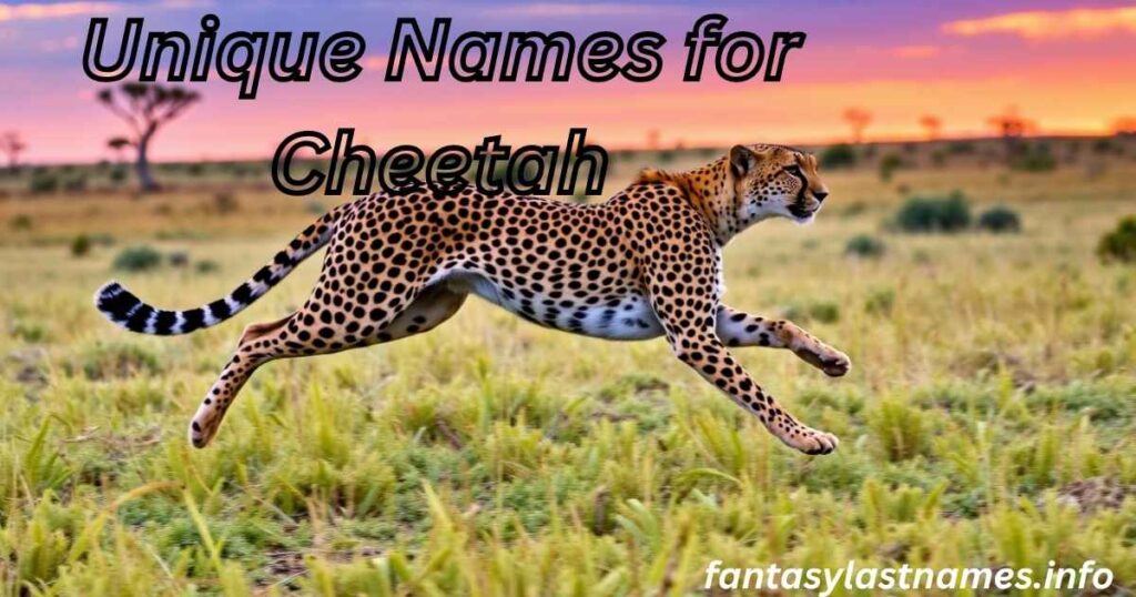 Unique Names for Cheetah