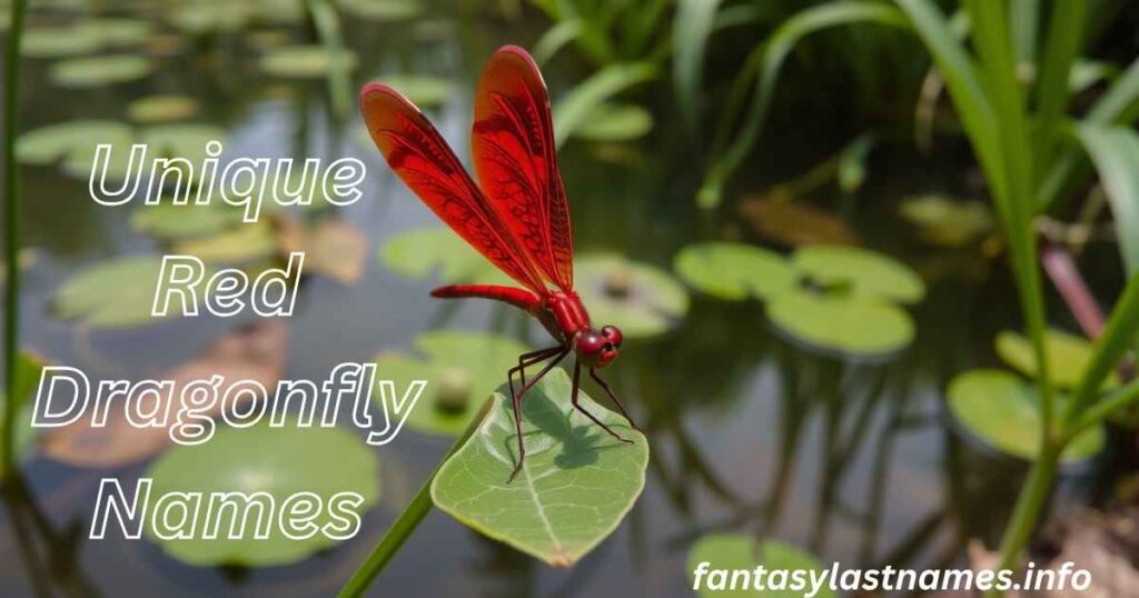 Unique Red Dragonfly Names