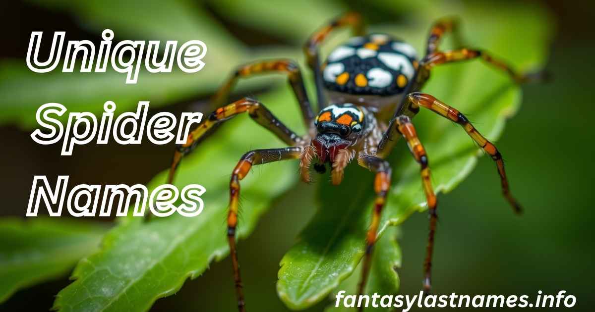 Unique Spider Names