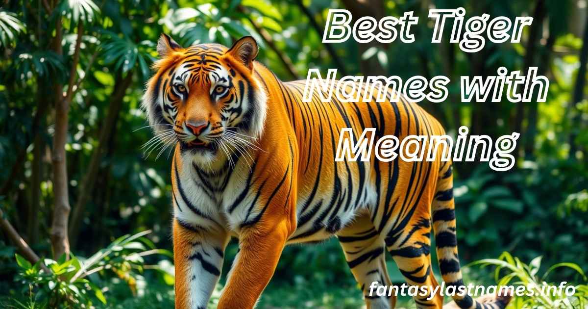 Best Tiger Names with Meaning